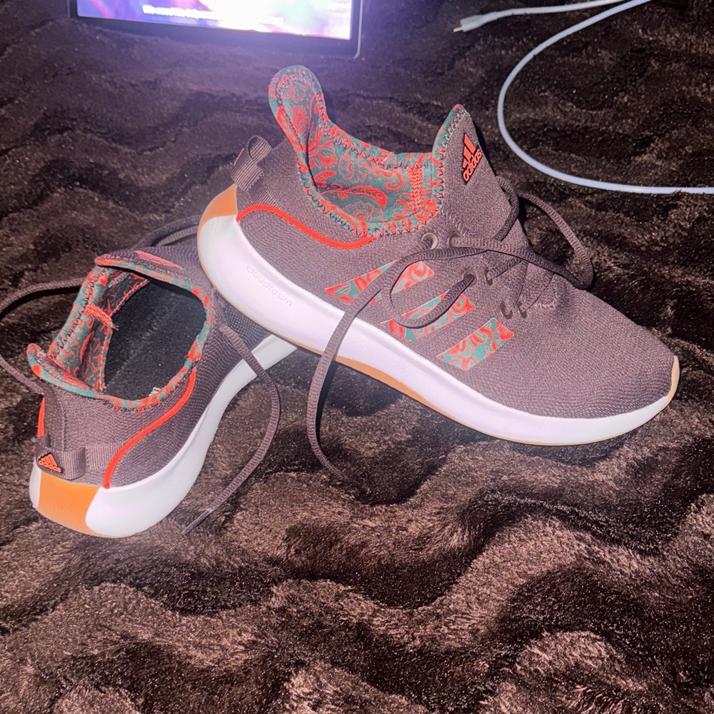Adidas Terra Brown and Vibrant Orange Shoes